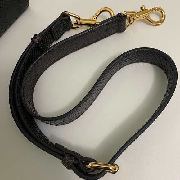 Fendi Peekaboo Fit Dark Brown Python Exotic Leather Bag for Men/Women - Picture 4 of 15